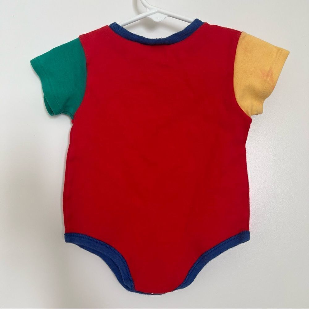 Y2K colorblock onesie 12M - Picture 2 of 4